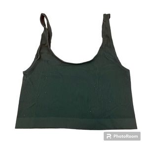 PacSun Dark Green Ribbed Tank Top